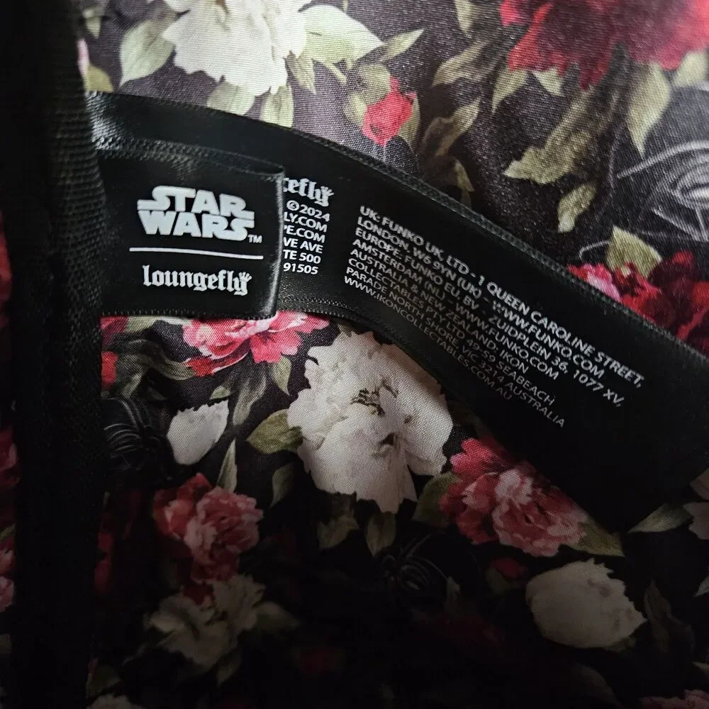 Loungefly Disney Star Wars Darth Vader Embroidered Floral Mini Backpack
